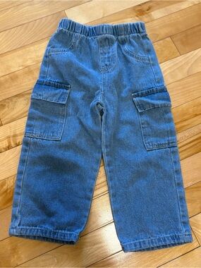 baby toddler Jean denim cargo pants size 3-4 yrs